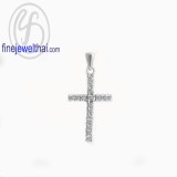 จี้เพชร จี้ทองคำขาว จี้เพชรแท้ จี้ไม้กางเขน- P1161DWG